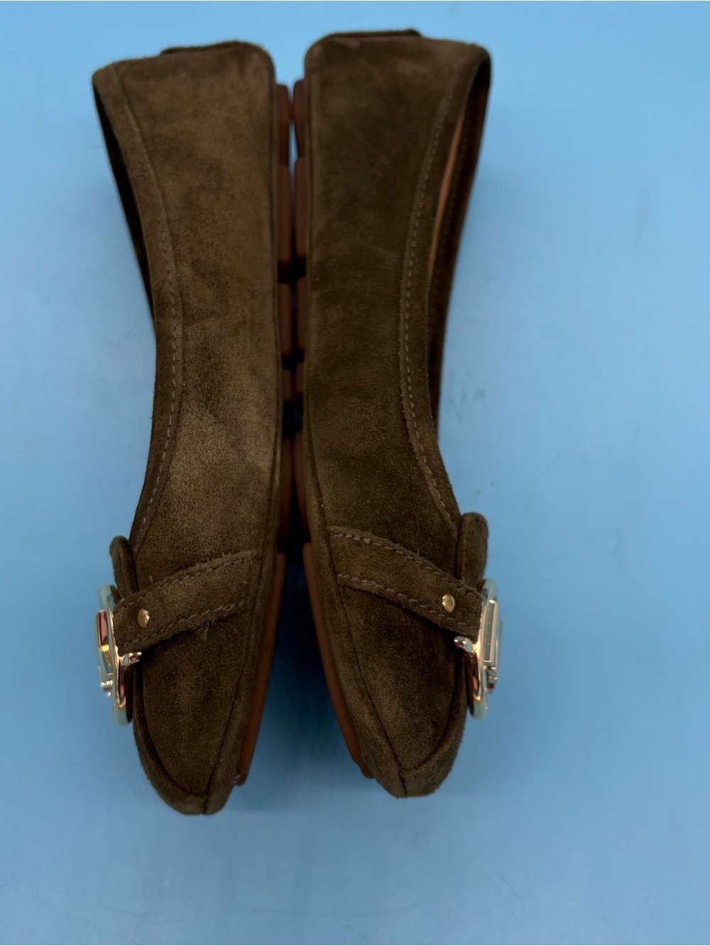 Michael Kors Women’s Fulton Suede Ballet Flat Shoes Size 8 - Picture 3 of 7